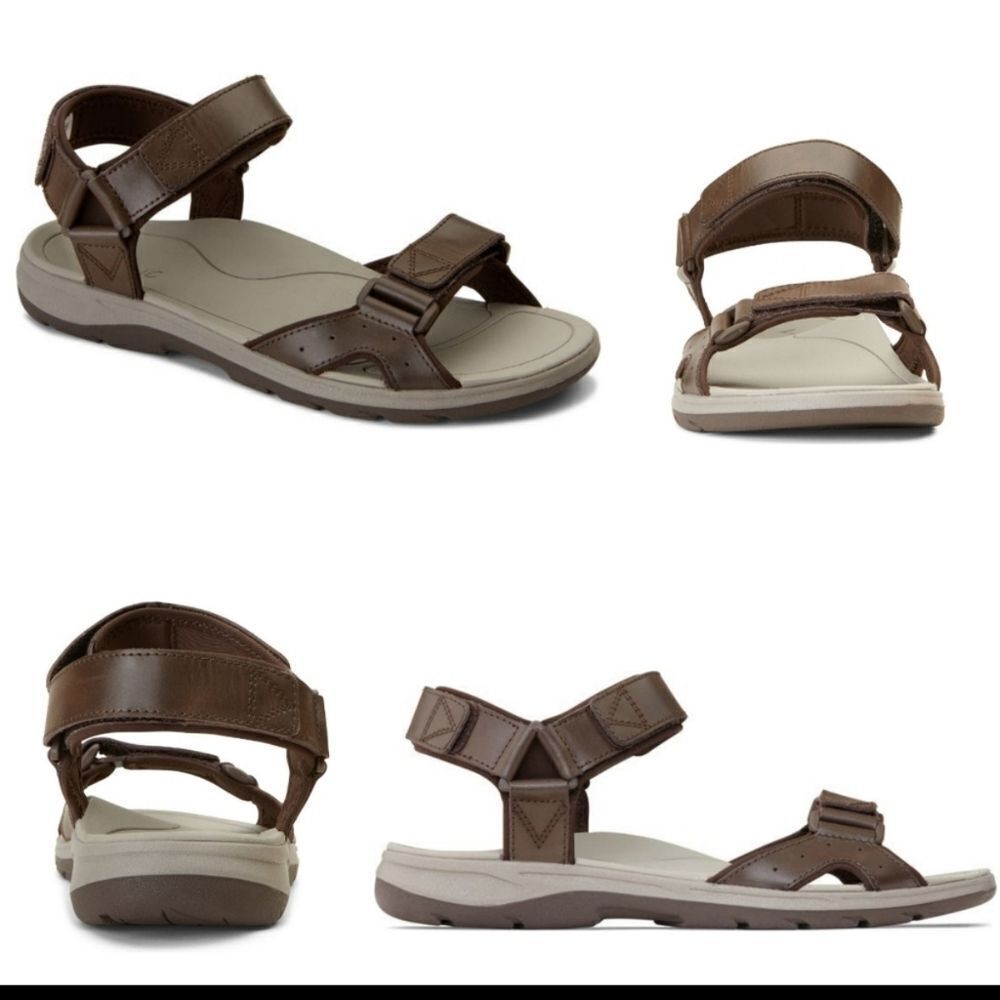 NIB Vionic Canoe Leo Leather Sandals